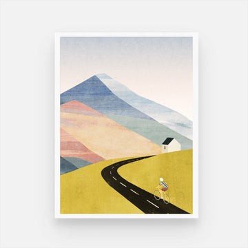 Cycling Home Art Print: A Journey Through Scenic Paths – MeriDeewar