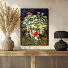 Floral Painting for Living Room – Van Gogh Bouquet of Flowers in a Vase | Wall Art for Home Decor 3 : 4 Vertical Premium Wall Art Canvas by MeriDeewar