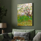 The Flowering Orchard Van Gogh Painting for Living Room | Nature Wall Art | Giclée Print 3 : 4 Vertical Premium Wall Art Canvas by MeriDeewar