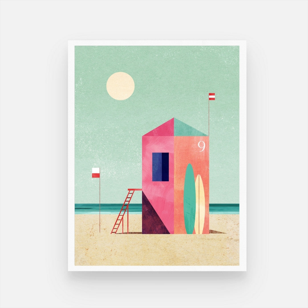 Surf Hut Coastal Art Print - Brighten Your Walls | MeriDeewar