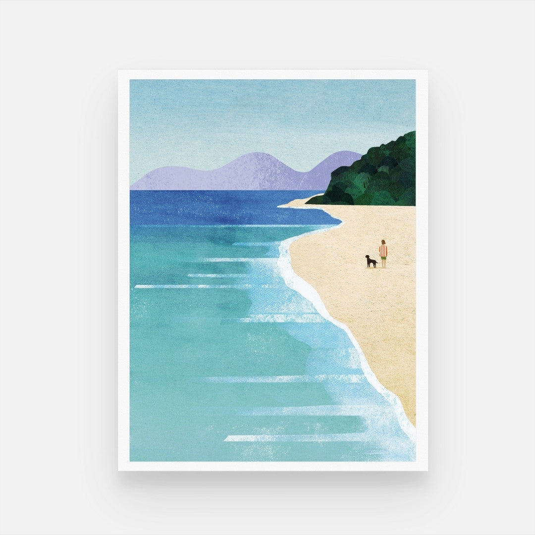 Beach Girl iii Art Print - Coastal Elegance Wall Decor