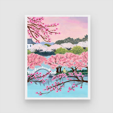 Blossom Ride Art Print - Vibrant Floral Wall Art