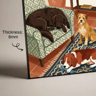 "Cozy Canine Companions" Dog Art Poster | Vertical Borderless Art Frame Poster Premium Wall Art Canvas by MeriDeewar