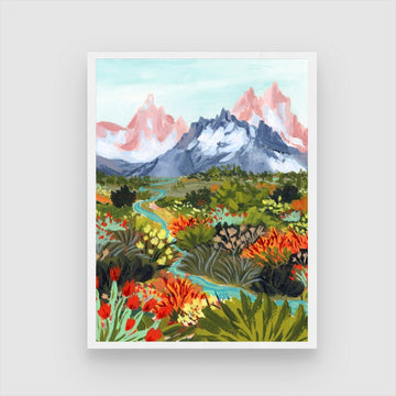 Autumn Mountains Art Print - Serene Landscape for Home Decor