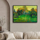 Van Gogh Poet's Garden Nature Painting for Living Room | Green Scenery Wall Art 4 : 3 Horizontal Premium Wall Art Canvas by MeriDeewar
