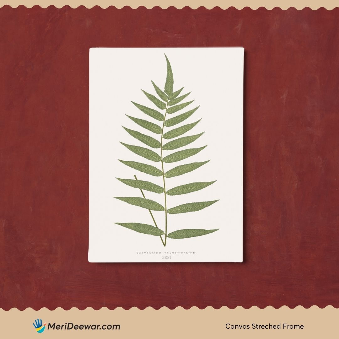 Vintage Green Leaf Poster