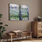 Scenery Painting for Living Room – Van Gogh Flowering Orchards | Nature Wall Art Print 4 : 3 Horizontal Premium Wall Art Canvas by MeriDeewar