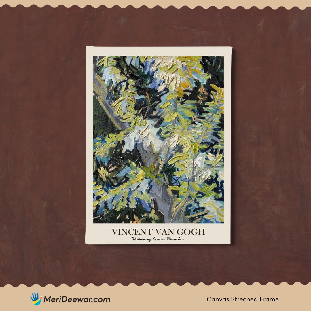 Vincent Van Gogh Blossoming Acacia Branches Painting