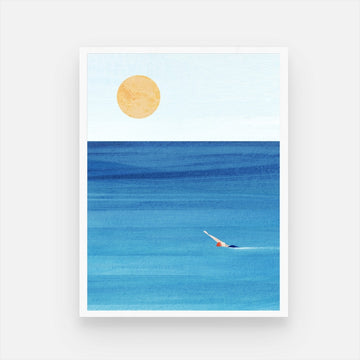 Ocean Elegance: Sea Swim Art Print for Home Decoration