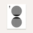 Black & White Abstract Geometric Wall Painting for Living Room | Minimalist Line Art Print 4 X 5.5 Vertical Premium Wall Art Canvas by MeriDeewar