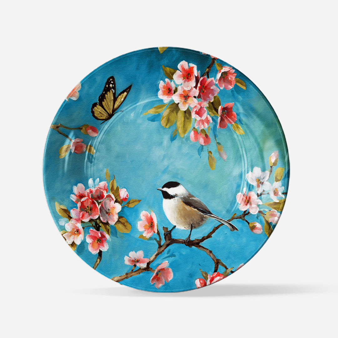 Indian House Sparrow Art Decor Plate