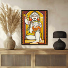 "Shiva and Ganesha" Jamini Roy Painting | Fine Art Wall Art 2 : 3 Vertical Premium Wall Art Canvas by MeriDeewar