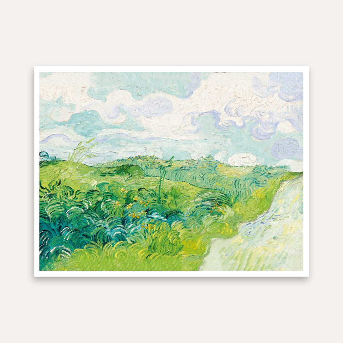 Green Scenery Painting for Living Room | Van Gogh Wheat Fields | Giclée Fine Art Print 5 : 4 Horizontal Premium Wall Art Canvas by MeriDeewar