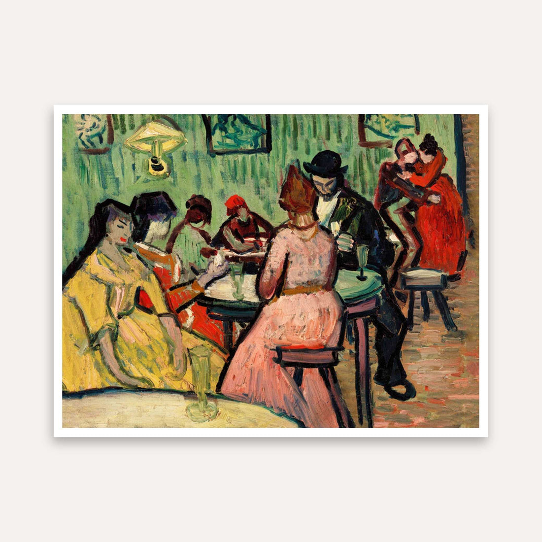 Van Gogh The Brothel Painting for Living Room | Vintage Café Wall Art | MeriDeewar 5 : 4 Horizontal Premium Wall Art Canvas by MeriDeewar