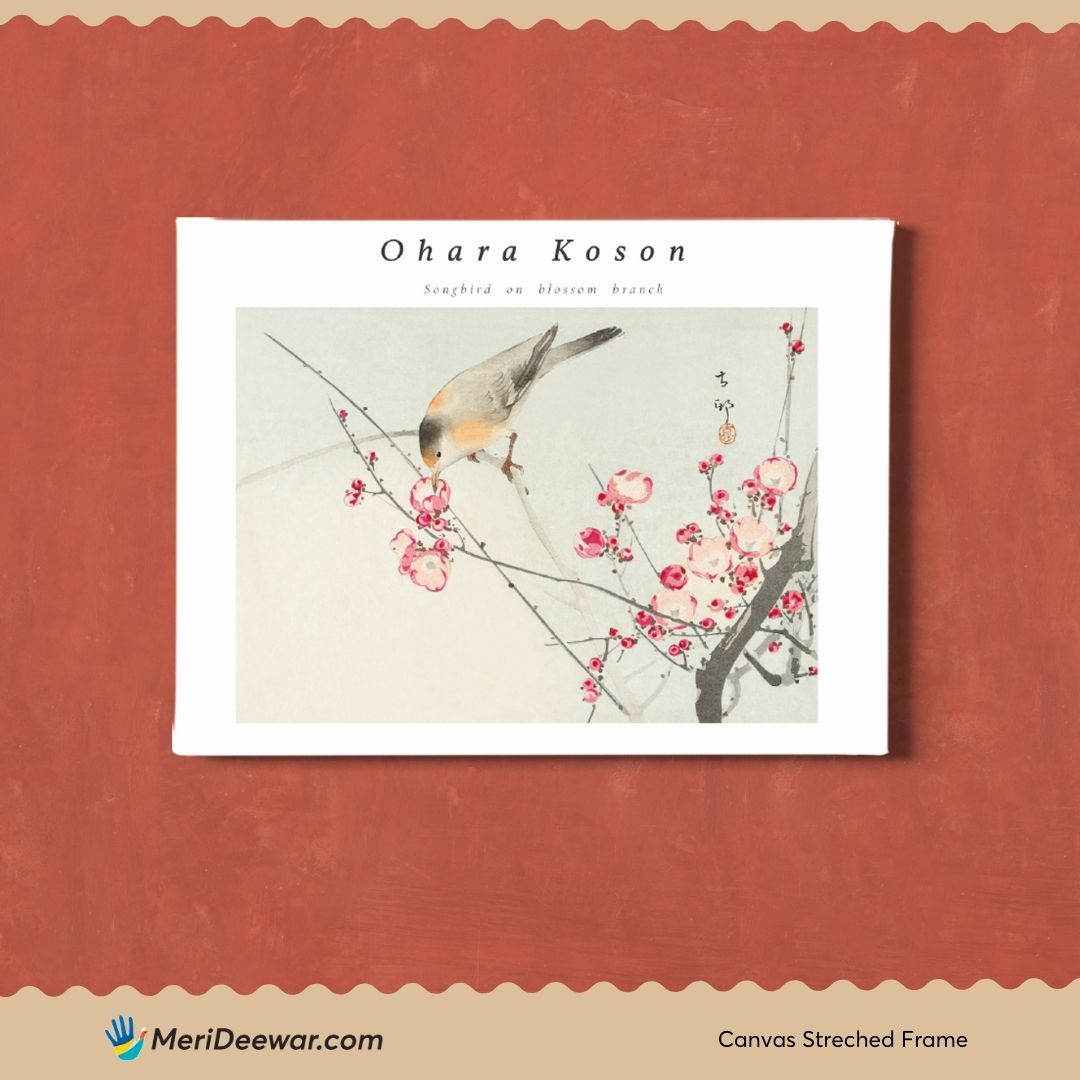 Ohara Koson Songbird on Blossom Branch