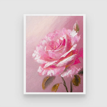 Rose Flower Abstract Canvas Art - Elegant Home Decor