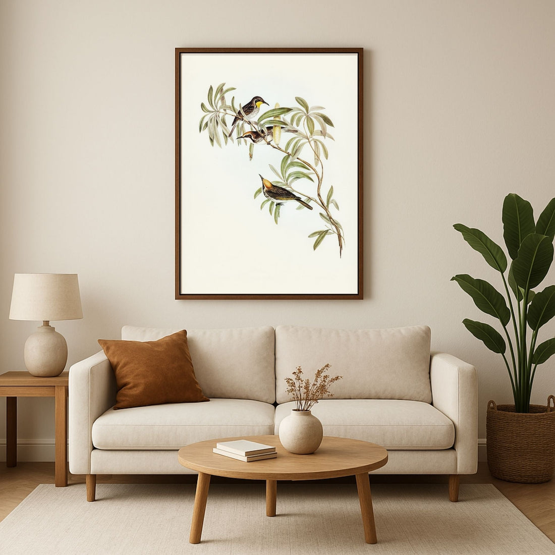 Birds on Tree Canvas Art - Perfect for Living Rooms