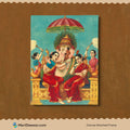 Ganesha (Buddhi) with Riddhi & Siddhi Painting - Meri Deewar - MeriDeewar