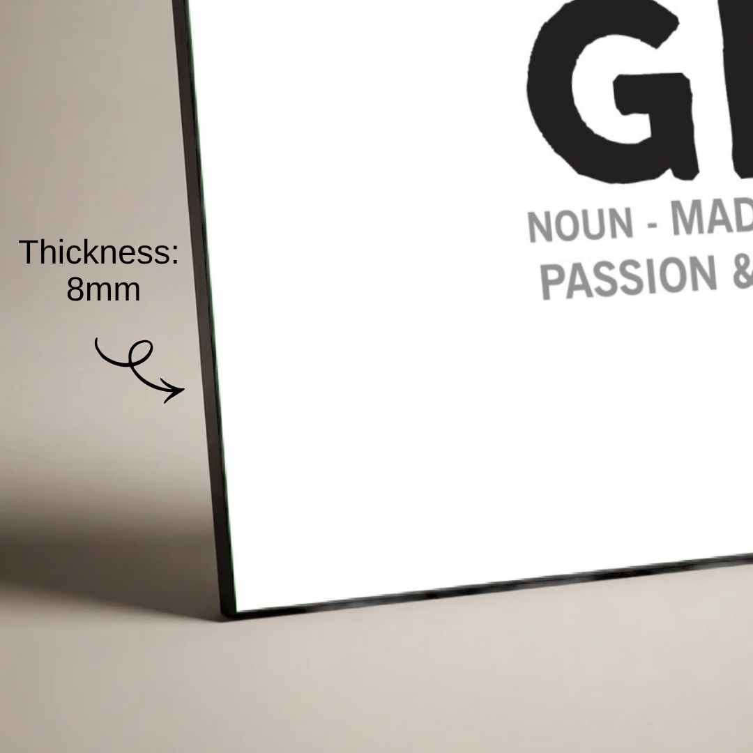 "Grit Definition" Minimalist Typography Poster | Horizontal Borderless Art Frame Poster Premium Wall Art Canvas by MeriDeewar