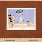 A Day at the Beach, Au Lido Painting By George Barbier 3 : 4 Horizontal New Premium Wall Art Canvas by MeriDeewar