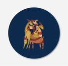 A Mothers Shade Gond Art Circular Canvas Frame Circular Canvas Frame Premium Wall Art Canvas by MeriDeewar