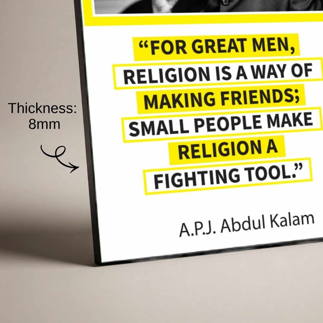 "A.P.J. Abdul Kalam" Inspirational Quote Poster | Vertical Borderless Art Frame Poster Premium Wall Art Canvas by MeriDeewar