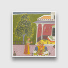 A woman longing for her lover – Dewaruta ragini 1 : 1 Square Premium Wall Art Canvas by MeriDeewar