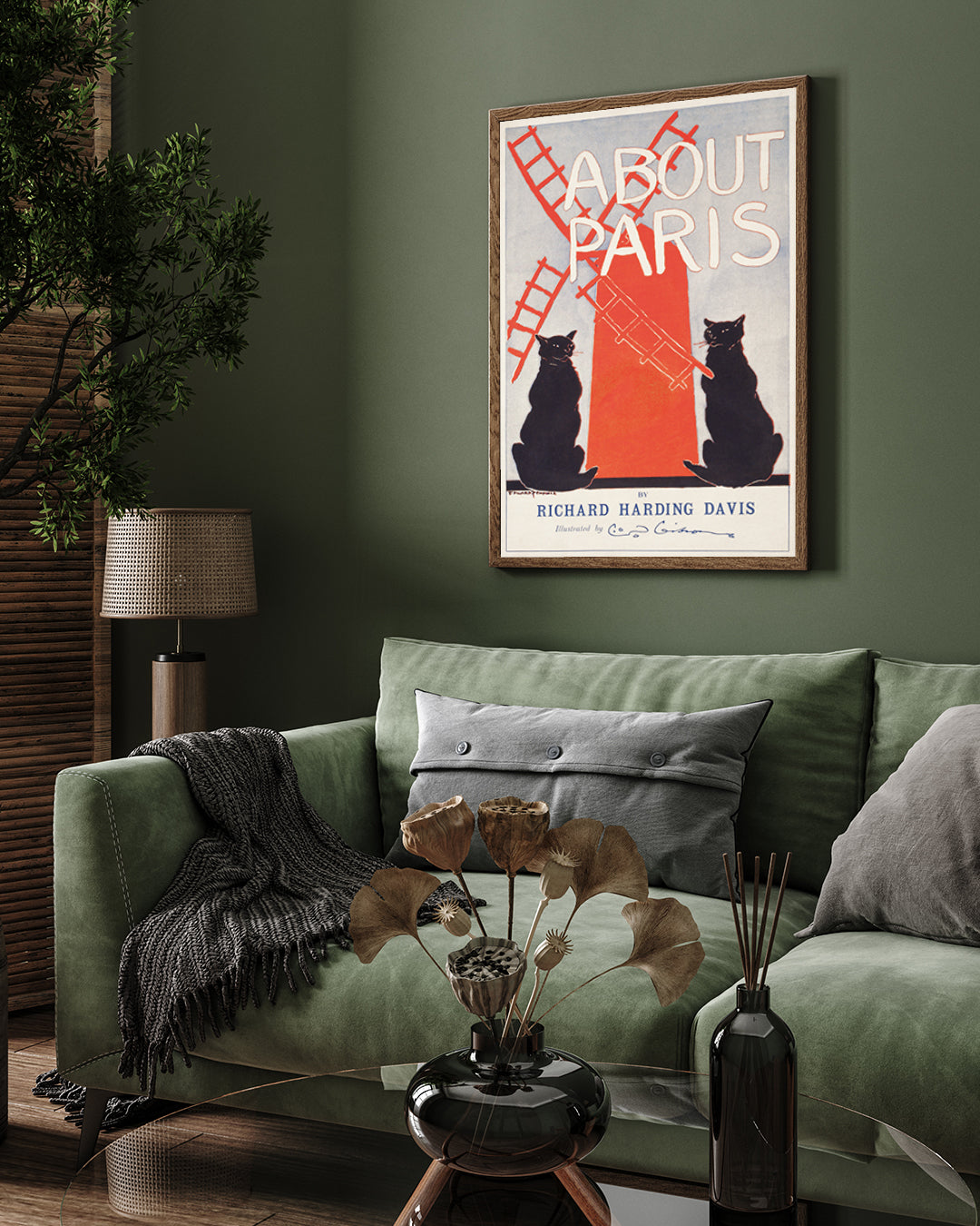 About Paris Vintage Poster by Richard Harding Davis 3 : 4 Vertical New Premium Wall Art Canvas by MeriDeewar