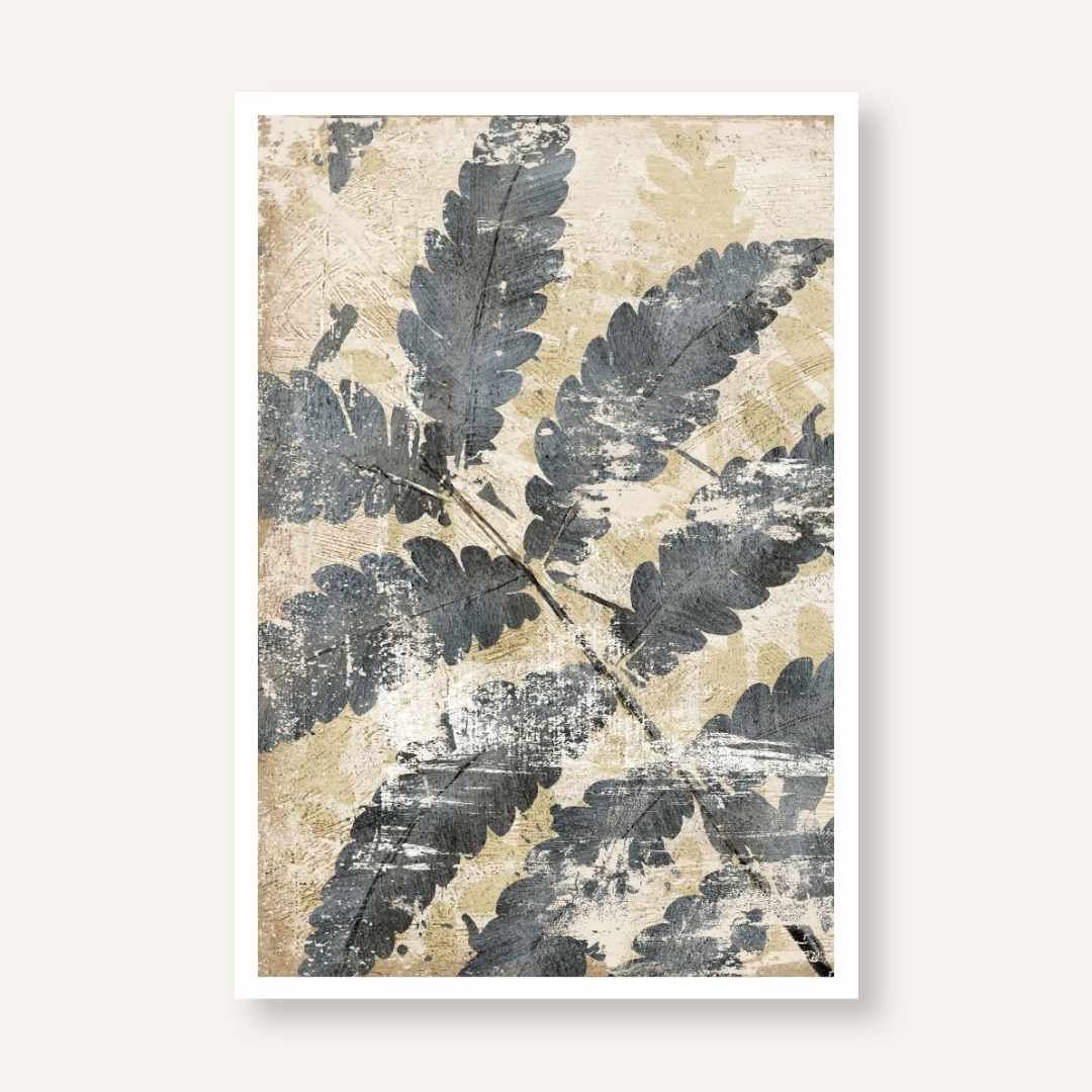 Abstract Botanical Ferns Fine Art Giclée Poster Set of 2 | Botanical Wall Decor Wall-2:3-set-2 Premium Wall Art Canvas by MeriDeewar