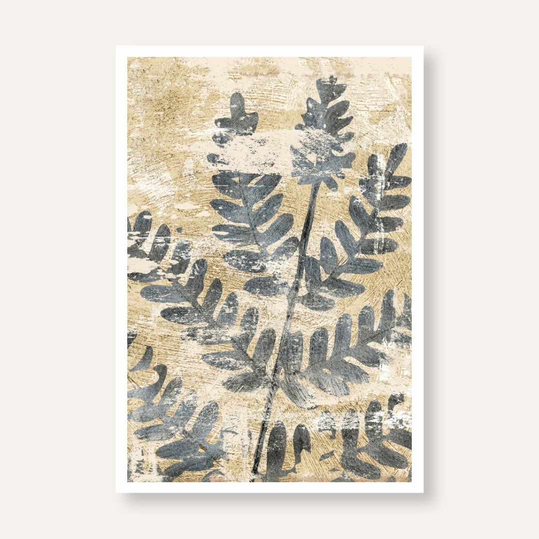 Abstract Botanical Ferns Fine Art Giclée Poster Set of 2 | Botanical Wall Decor Wall-2:3-set-2 Premium Wall Art Canvas by MeriDeewar