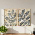 Abstract Botanical Ferns Fine Art Giclée Poster Set of 2 | Botanical Wall Decor Wall-2:3-set-2 Premium Wall Art Canvas by MeriDeewar