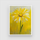 Abstract Daisy Flower Painting - Modern Art for Elegant Spaces 3 : 4 Vertical New Premium Wall Art Canvas by MeriDeewar