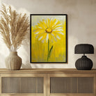 Abstract Daisy Flower Painting - Modern Art for Elegant Spaces 3 : 4 Vertical New Premium Wall Art Canvas by MeriDeewar