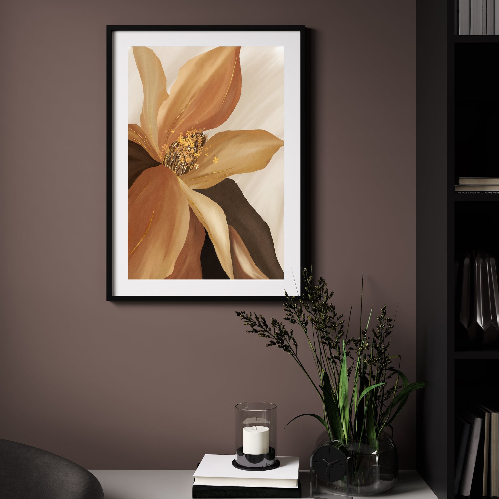 Abstract Modern Flower Painting for Interiors set of 2 Walls Premium Wall Art Canvas by MeriDeewar