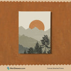 Abstract mountain painting 3 : 4 Vertical New Premium Wall Art Canvas by MeriDeewar