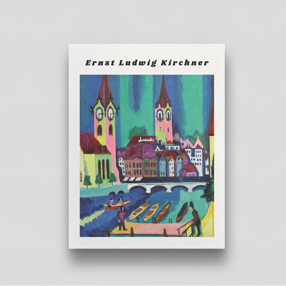 Abstract Painting by Ernst Ludwig Kirchner 3 : 4 Vertical New Premium Wall Art Canvas by MeriDeewar