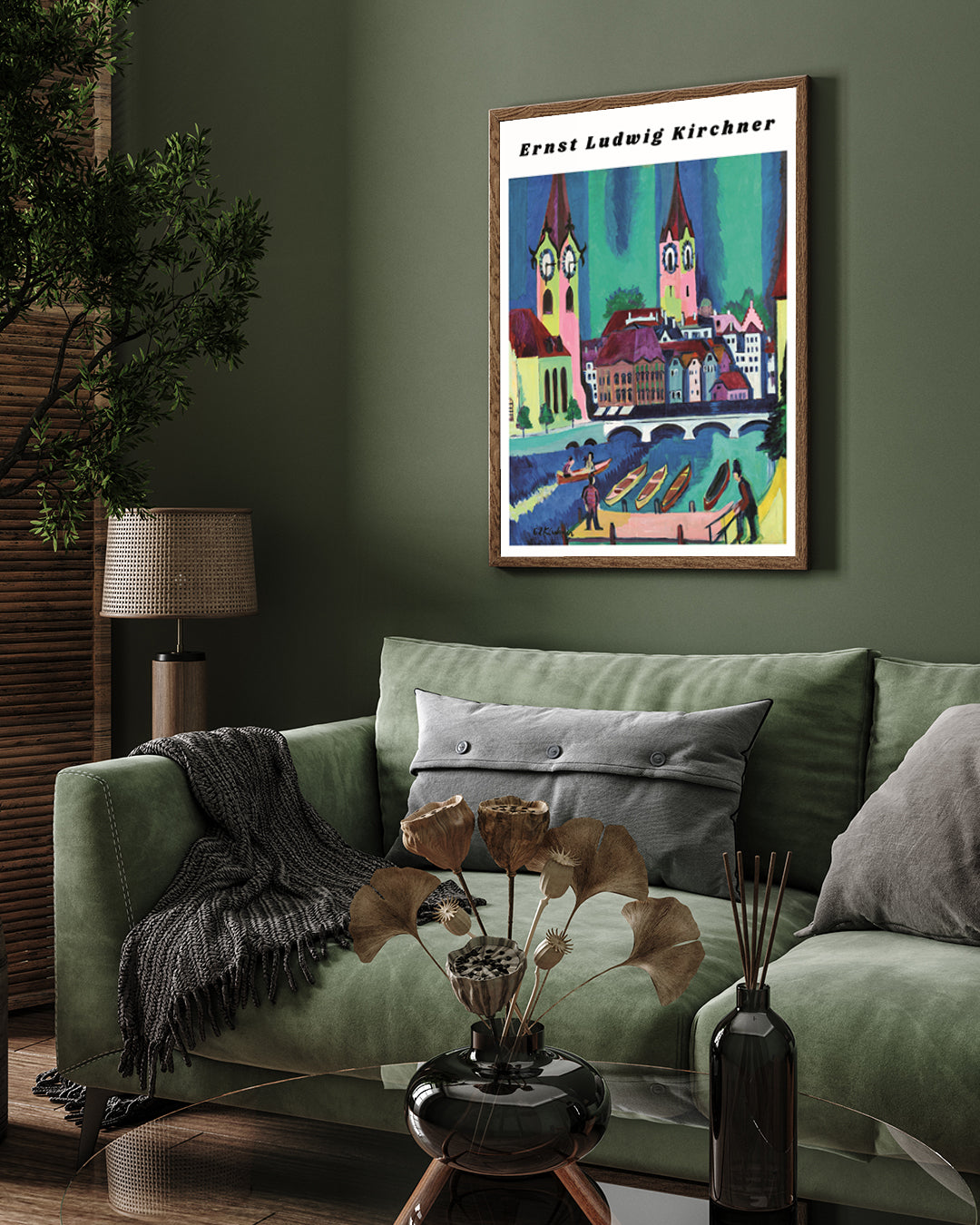 Abstract Painting by Ernst Ludwig Kirchner 3 : 4 Vertical New Premium Wall Art Canvas by MeriDeewar