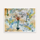 Abstract Painting for Living Room – Birds Swooping Down and Arrows by Paul Klee | Wall Art Print 4 : 3 Horizontal Premium Wall Art Canvas by MeriDeewar