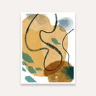Abstract Painting for Living Room – Earthy Tones Wall Art | Giclée Fine Art Print 4 X 5.5 Vertical Premium Wall Art Canvas by MeriDeewar