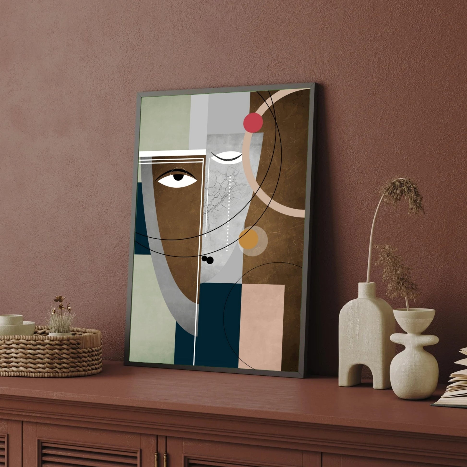 Abstract Portrait wall art 2 : 3 Vertical Premium Wall Art Canvas by MeriDeewar