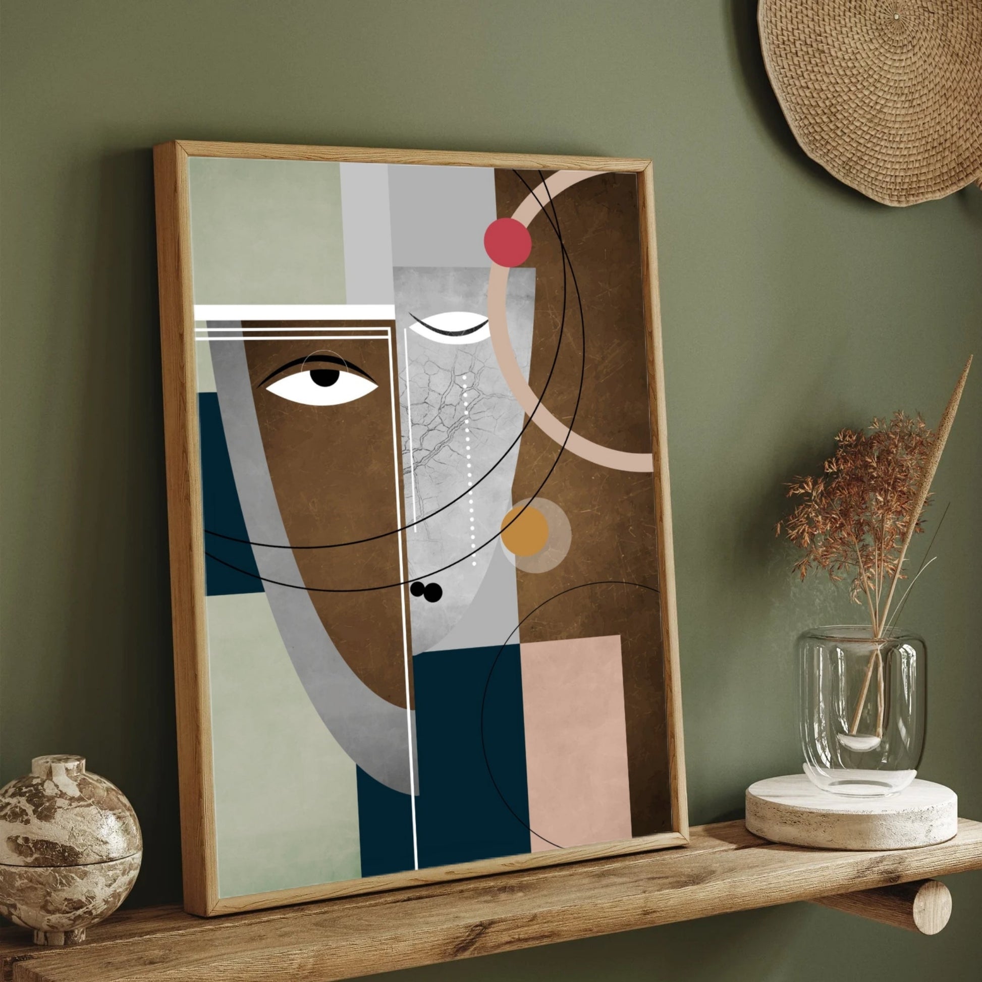 Abstract Portrait wall art 2 : 3 Vertical Premium Wall Art Canvas by MeriDeewar