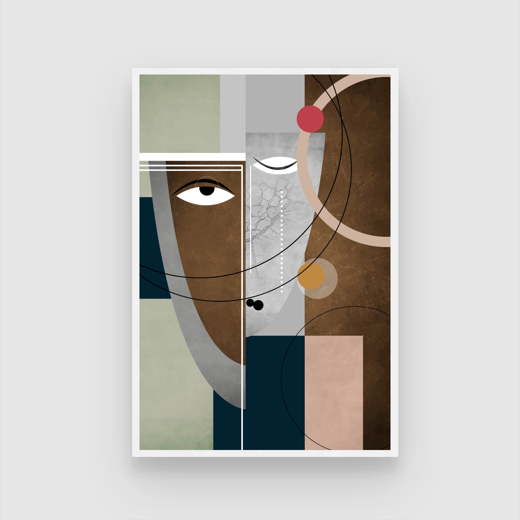 Abstract Portrait wall art 2 : 3 Vertical Premium Wall Art Canvas by MeriDeewar