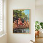 Adi Shankaracharya Painting for Pooja Room | Raja Ravi Varma Spiritual Wall Art | MeriDeewar 3 : 4 Vertical Premium Wall Art Canvas by MeriDeewar