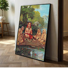 Adi Shankaracharya Painting for Pooja Room | Raja Ravi Varma Spiritual Wall Art | MeriDeewar 3 : 4 Vertical Premium Wall Art Canvas by MeriDeewar
