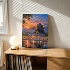 Adiyogi Shiva | Sunset Sacred Mountain Gallery Wrap Canvas Curate Gallery Wrap Premium Wall Art Canvas by MeriDeewar