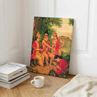 Ahalya Udhar Painting by Raja Ravi Varma | Spiritual Wall Art for Pooja Room & Living Room 2 : 3 Vertical Premium Wall Art Canvas by MeriDeewar