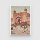 Ajmer Gate Jaipur painting by Yoshida Hiroshi 3 : 4 Vertical New Premium Wall Art Canvas by MeriDeewar