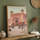 Ajmer Gate Jaipur painting by Yoshida Hiroshi 3 : 4 Vertical New Premium Wall Art Canvas by MeriDeewar