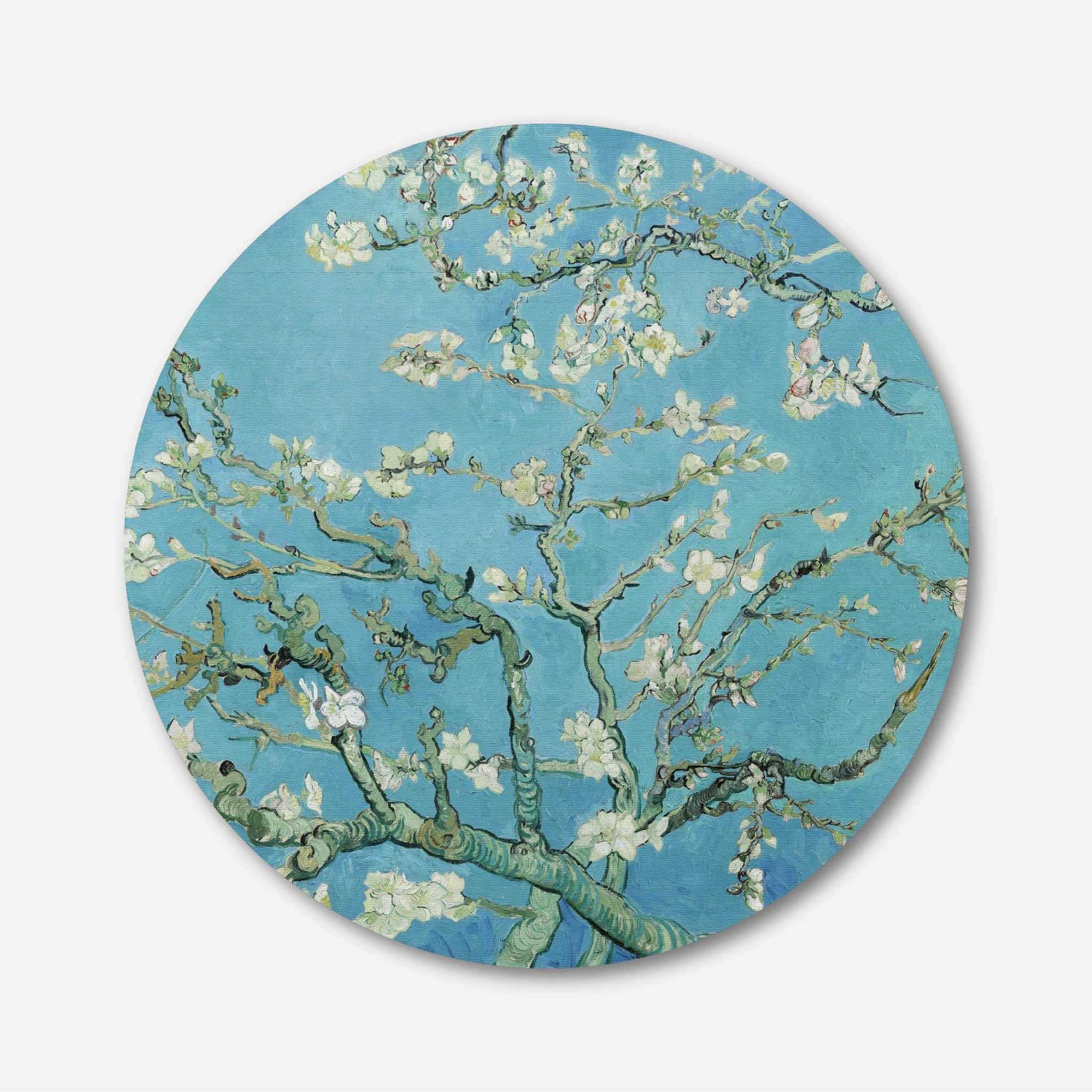 Almond Blossom by Vincent van Gogh Circular Canvas Frame Circular Canvas Frame Premium Wall Art Canvas by MeriDeewar