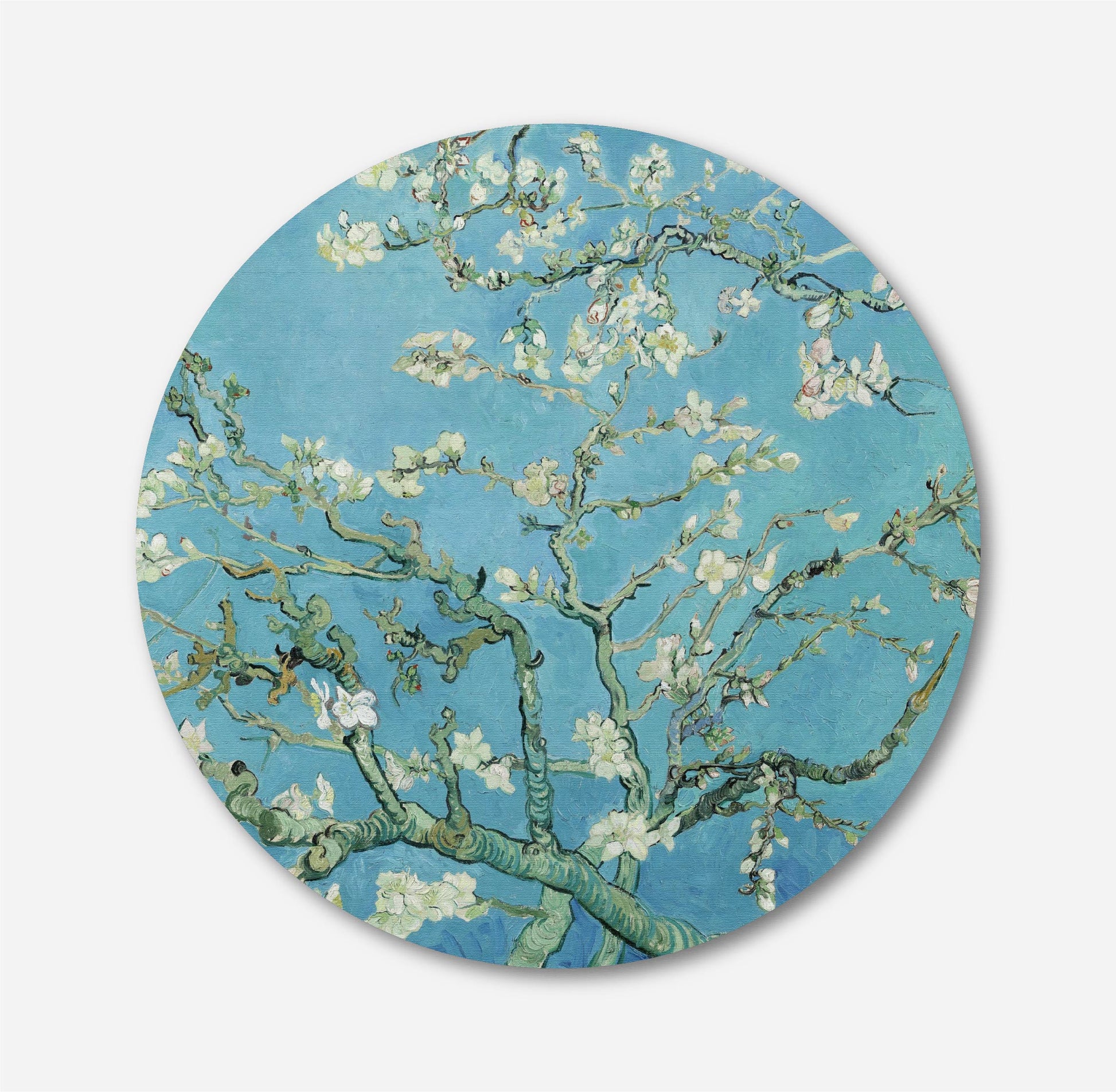 Almond Blossom by Vincent van Gogh Circular Canvas Frame Circular Canvas Frame Premium Wall Art Canvas by MeriDeewar